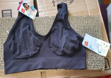Hanes Bra Womens Small Black Wireless Bralette Nylon Stretch Pullover 5-42