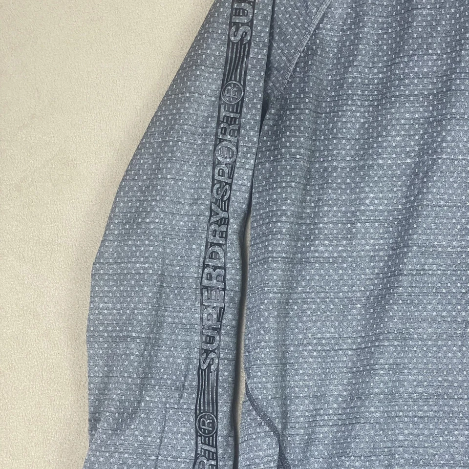Superdry Sport мужской L серый эластичной легкий Athletic длинным рукавом спортивная рубашка - Изображение 3 из 4