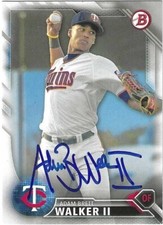 Autographed Signed 2016 Bowman BP135 Adam Brett Walker Minnesota Twins Tough Sig