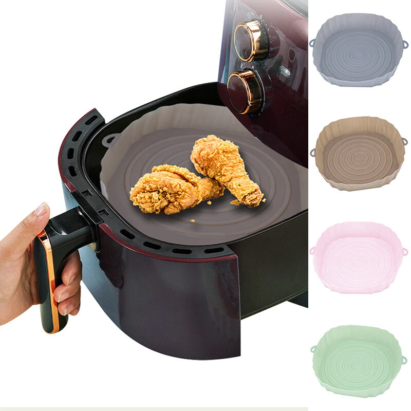 1pc Air Fryer Silicone Baking Pan / Mat, Non-stick & Reusable