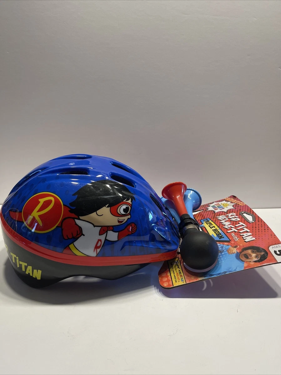 Ryans World Red Titan Bike Helmet with Triple Horn Ages 5 eBay
