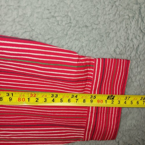 Phat Farm Shirt Mens XL Red Striped All Over Long Sleeve Dead Stock Vintage Y2K - Picture 11 of 11