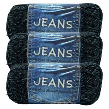  3 Pack Lion Brand Yarn 505-153AB Jeans Yarn, Stovepipe