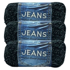 (3 Pack) Lion Brand Yarn 505-153AB Jeans Yarn, Stovepipe