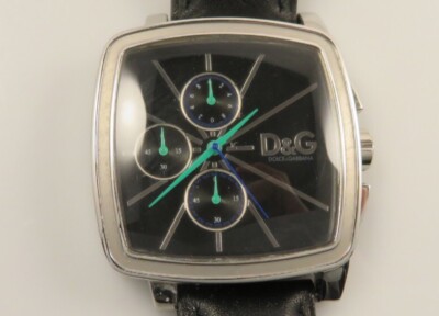 Dolce Gabbana Stainless Steel WR Leather Quartz Watch