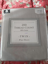 Mist Gray-TWIN Flat Sheet 100 Cotton-200 Thread Count