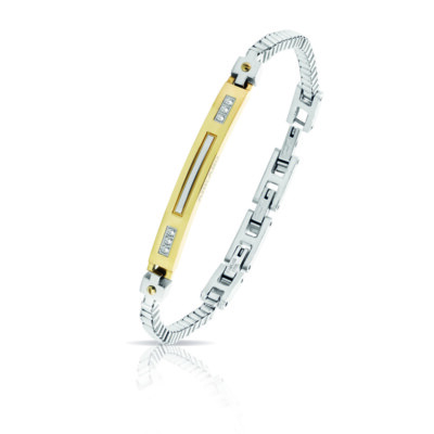 Tamaris Bracciale TJ-0507-B-21 In Acciaio Inox Oro IP Con Perle Freshwater, Lunghezza 21 Cm, Chiusura A T, Elegante
