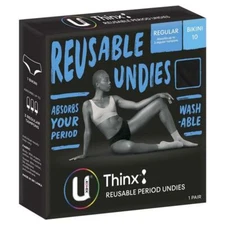 U By Kotex Thinx Reusable Period Undies Bikini Cut Regular 1 Pair Size 10