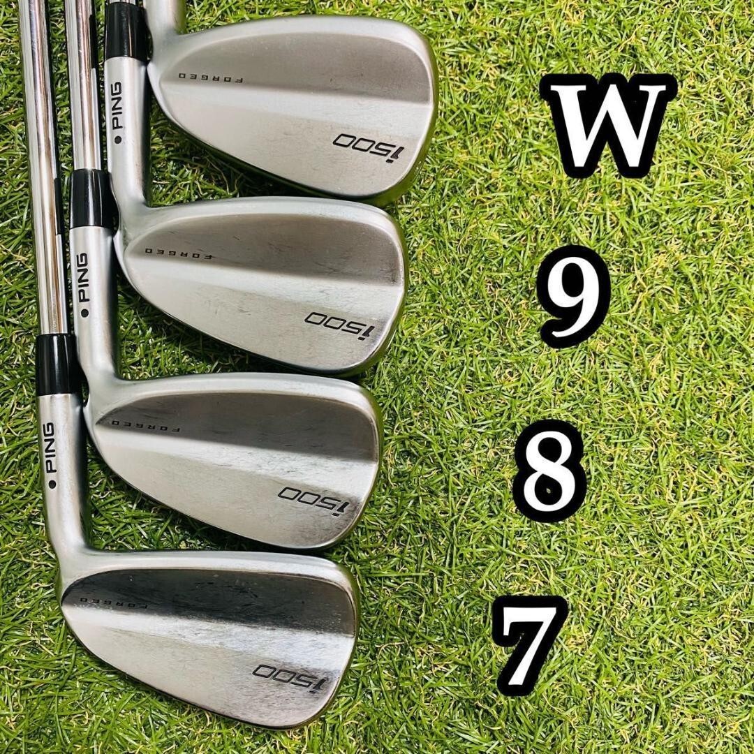 PING - PING i500 zelos7 FLEX R ４本　７-9+W PING i500 Iron Set 8pcs 3-9+W NS PRO ZELOS 7 Flex S RH Japan