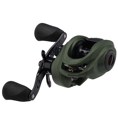 Abu Garcia Zata Baitcast Low Profile Fishing Reel, Green, Right