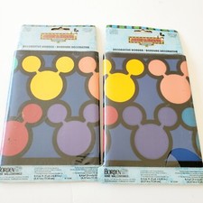 Mickey Friends Wall Paper Border Colorful Mickey Face And Ears 2 Pkgs 5 Yds Ea