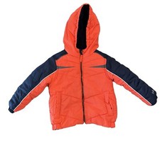Hawke Co Orange Blue Insulated Boys Winter Jacket Coat Sz 4T Hood