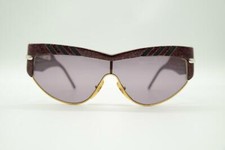 Vintage Frank S. 282 220 Wine Red Gold Oval Sunglasses Eyeglasses NOS