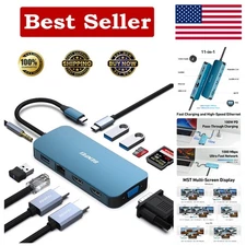 11-in-1 USB C Docking Station: Triple Display, Dual HDMI, 100W Power Delivery