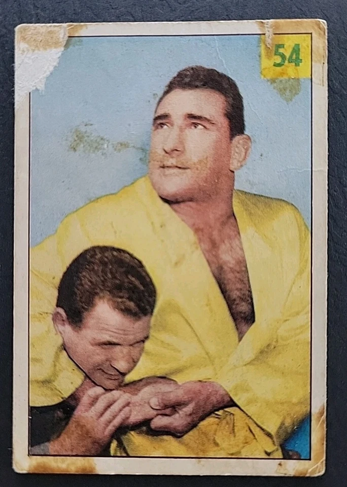 Lote de 3 cartas de lucha libre canadiense 1955-56 Pat O'Connor #47 y A. Rocca #40 y #54 Foto 4 de 4