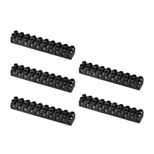 5PCS Screw Electric Barrier Strip 500V 20A Dual Row 10 Positions