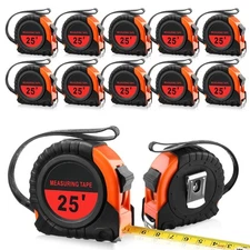 12 Pieces 25 Ft Tape Measures Bulk Retractable Measuring Tapes Easy Read Measure