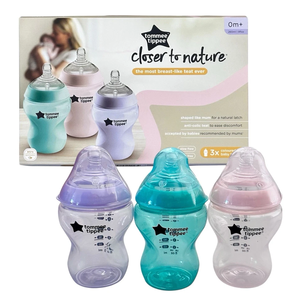 Set of 3 bottles each 260ml TOMMEE TIPPEE Closer to nature 0m+ - image 2 of 2