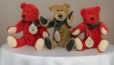3 Boyds Bears 5 Red Bear T F Wuzzies Green Bow Hangtag NEW Frampton Fraiser