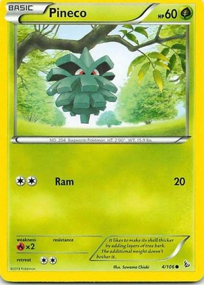 Pineco 4/106 Flashfire Common NM Pokemon TCG