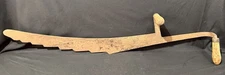 Vintage Metal Hay Knife 34" Overall W/Wood Handles Primitive Rustic Farm Tool