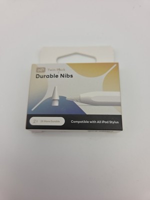 eiP Durable Nibs 2-Pack Replacement Tips for iPad Stylus & Apple Pencil White