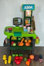 Asda Play Supermarket Checkout Cash Register, Scanner Card Food Toy.Money,Shop.