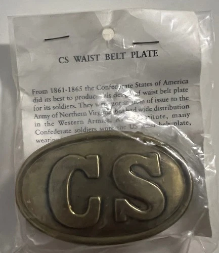 CIVIL WAR USA WAIST BELT PLATE - CSA Confederate CS Metal Replica Belt Buckle