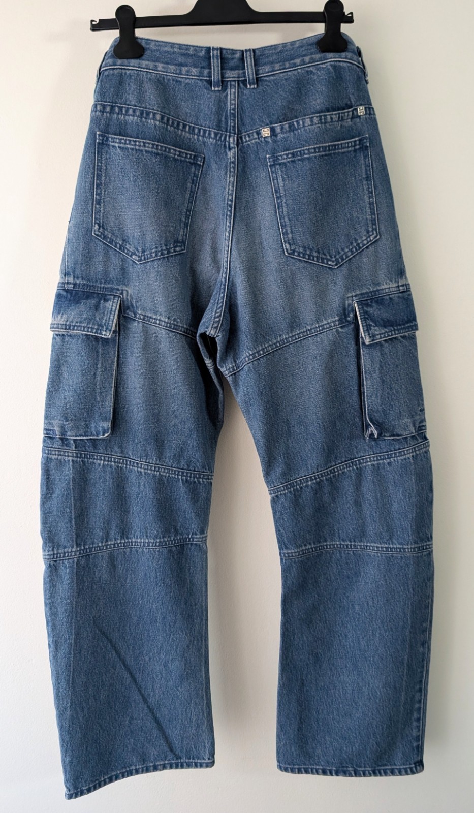 Givenchy Faded Blue Denim Baggy Cargo Jeans Size UK 36 Made in Italy thumbnail 2