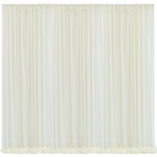 10x10ft Ivory Sheer Tulle Wedding Photography Backdrop Curtains Set