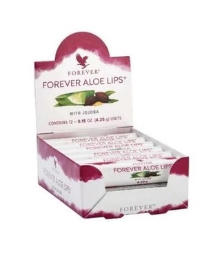 2 boxes of 12 Forever Living ALOE LIPS each with Jojoba & Beeswax Free shipping 