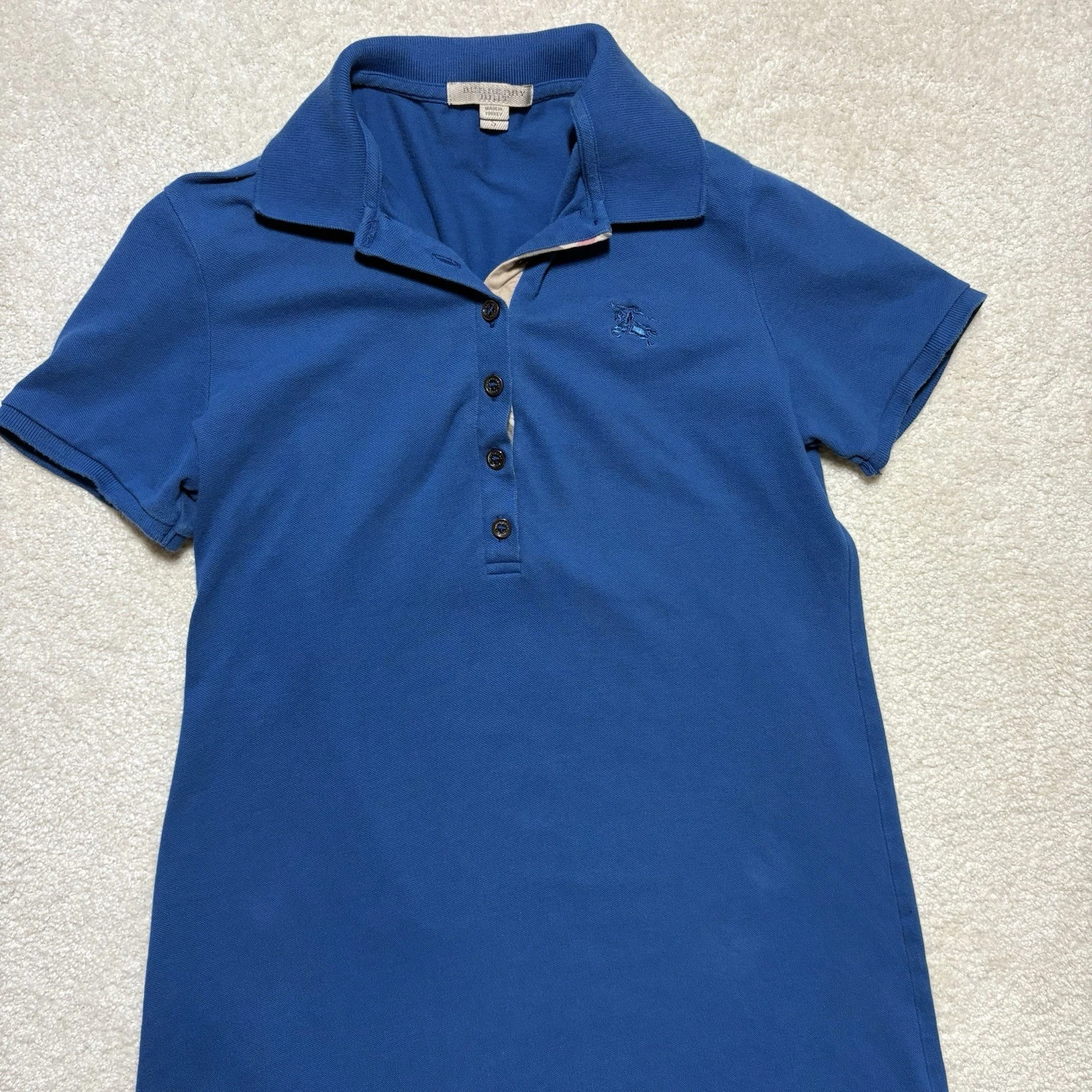 Abito Burberry Brit Nova Polo Dress Blu Taglia S Designer Alta Moda