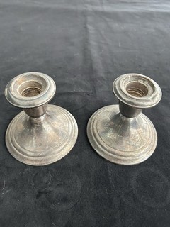 Vintage Gorham Sterling Silver Candle Sticks Weighted