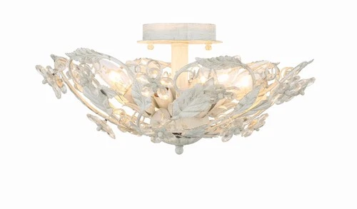 Crystorama Cut Crystal Flower 16" Wide Six-Light Ceiling Light Fixture - Picture 5 of 8