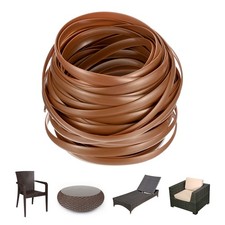 1-Pack Wicker Repair Kit, 8mm x 66ft/20m Plastic Flat Rattan Light Brown 