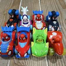 Spidey And His Amazing Friends Amazing Metals Diecast Toy Cars Lot Iron Man Gwen