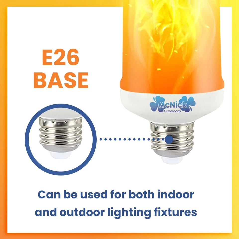 Premium LED Flame Light Bulbs, Flickering Fire Bulbs with 4 Modes, E26 Base f... - Image 4 of 4