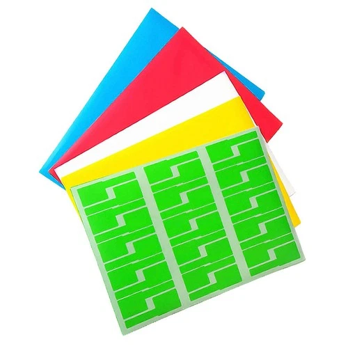 10 Pcs Plug Identification Stickers Solid Color Stationery Network Cable Labels