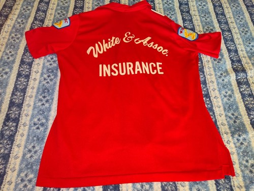 VTG Nat Nast Bowling Shirt poly, With Original Old Patches, Back Advertising  - Picture 3 of 16