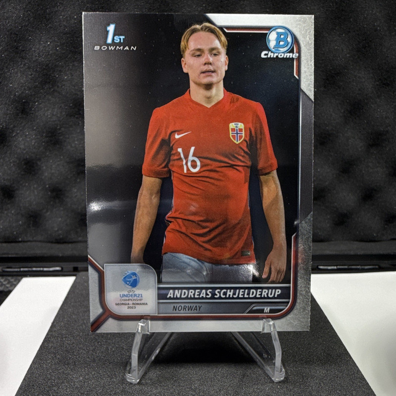 Andreas Schjelderup Bowman Chrome 1st Bowman UEFA U-21 #M Norway Soccer