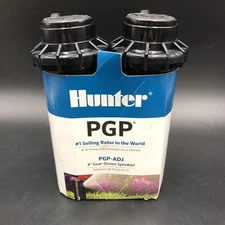 Hunter PGP-ADJ 4” Gear Driven Pop-Up Sprinkler - Black (2 Pack)