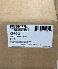 New Lincoln Electric K870-2 Foot Amptrol 25 Ft. (12 Pin) Tig Welding Pedal