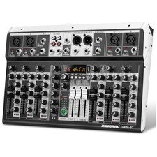 8 Channel Audio Mixer DJ Sound Board Console 16 Dsp USB Audio...