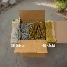 Gold And Silver Pipe Cleaners Chenille Stems Craft 3735 Stems BULK HUGE LOT