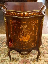 19th Century Victorian Mahogany Inlaid Bronze Mounted Cabinet Attr to RJ Horner