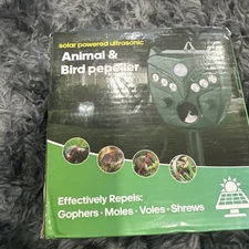 Solar Powered Ultrasonic Animal & Bird Pepeller for gophers, moles, voles, shrew