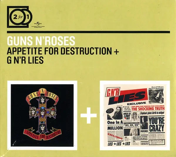 2x CD Guns N Roses Appetite For Destruction + G N'R Lies Universal Double CD - Photo 1/1