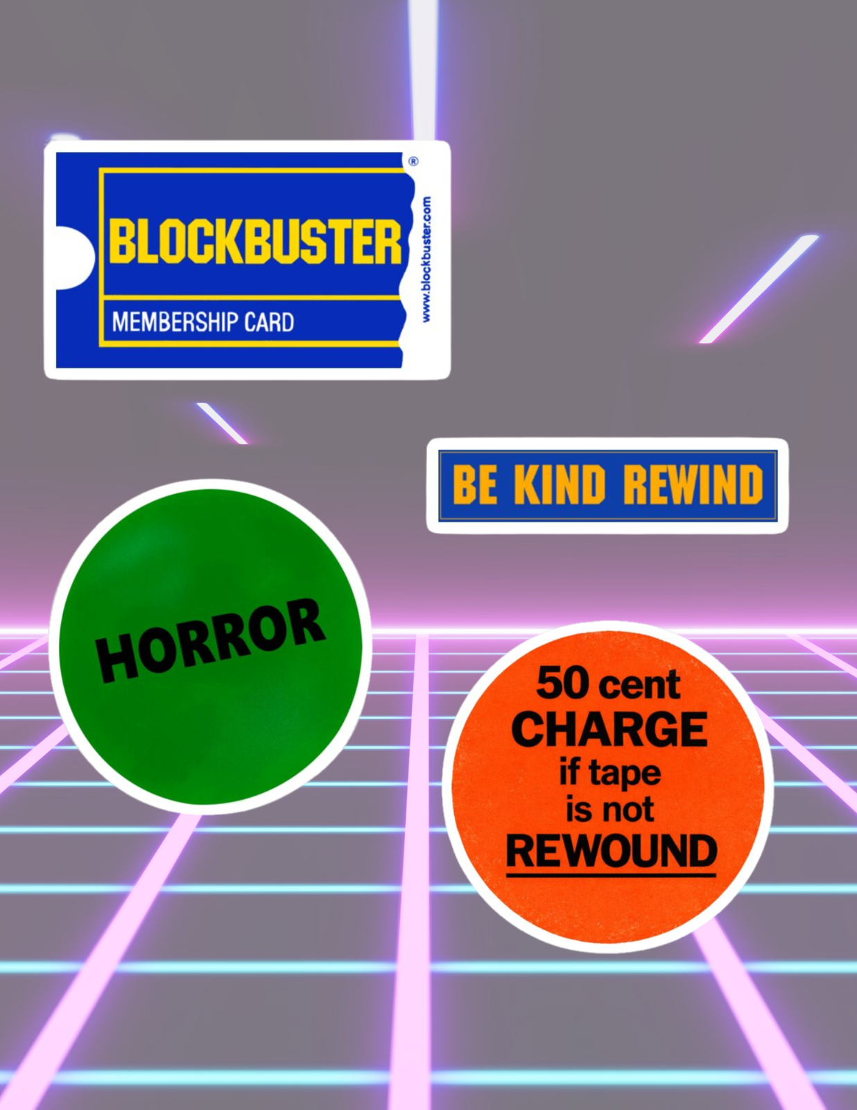 Blockbuster Retro 80's 90's Nostalgic Sticker Pack | eBay