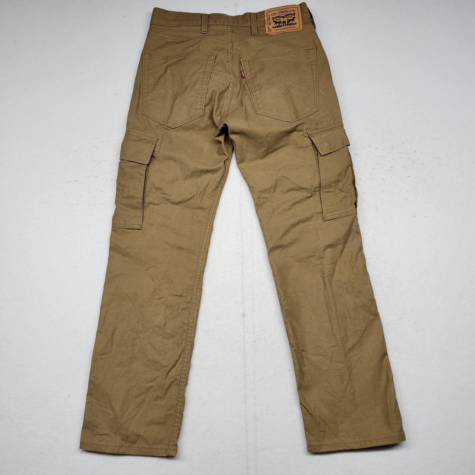 Levis 505 Workwear Pants Mens 30x30 Beige Khaki Cargo… Gem