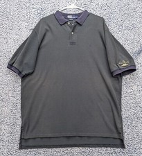 Vintage Ralph Lauren Polo Mens XL Hershey Hotel Embroidered USA Made Stripe Blue